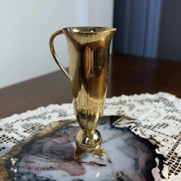 Vintage Napier brass kitty cat 1 oz jigger - Picture 6 of 10